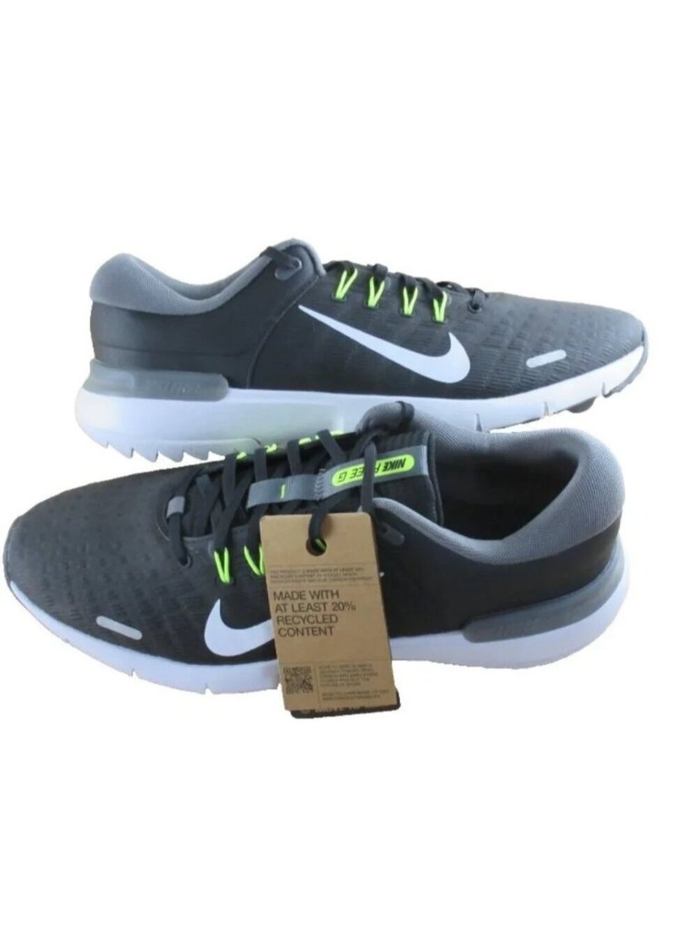 Men's Nike Free Golf NN Shoes Black White Swoosh Iron Grey Volt Size 10.5 NEW